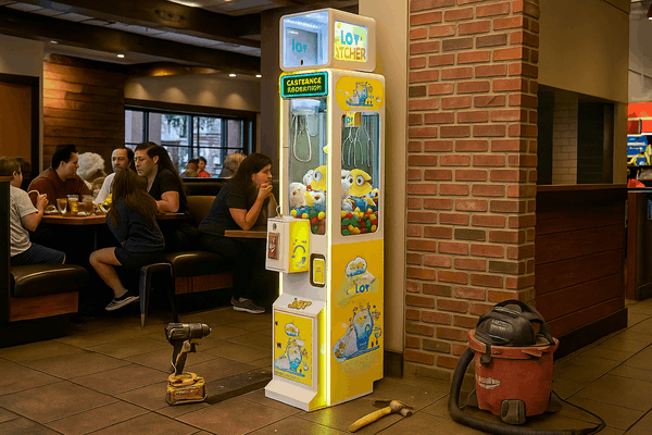 Claw machine installation in Los Angeles